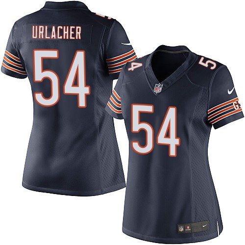 Women's Elite Brian Urlacher Nike Jersey Navy Blue Home - #54 NFL Chicago Bears